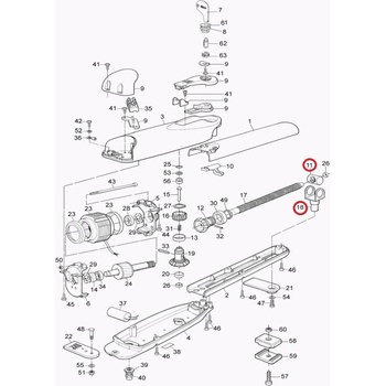 PRMB05A vidlička s mosadznou maticou 6závit. pre WG4000/ MB4005/ MB4006/ MB4605