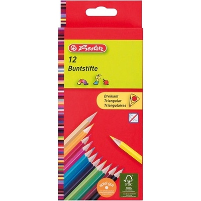 Herlitz Комплект цветни моливи Herlitz Trio Lacquered 12pcs 10412021 (10412021)