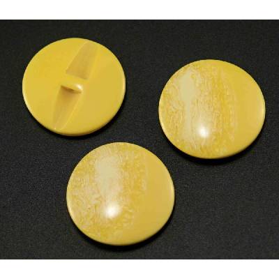 Gombík so spodným prišitím - žltý - priemer 2,2 cm