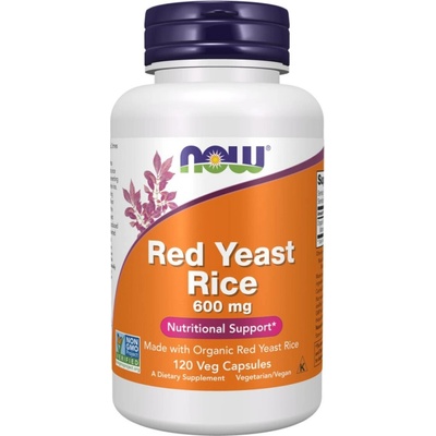 Now Foods Foods Červená Rýže Red Yeast Rice 600 mg 120 kapslí