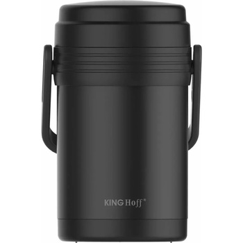 KingHoff termoska 1,5 l+ 3 dózy čierný
