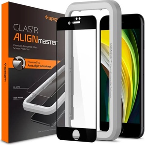 Spigen alm glass fc iphone 7/8/se 2020 ЧЕРЕН