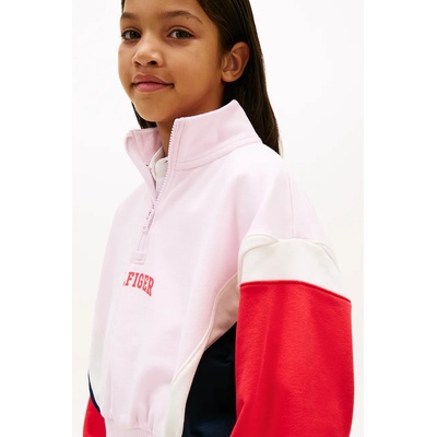 Tommy Hilfiger суичър с цип за деца от памук с еластан (KG0KG09237.128.176.PPY2)