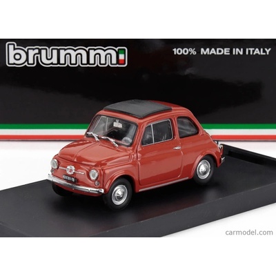 Brumm Fiat 500f Tetto Chiuso Closed 1965 Rosso Medio 1:43