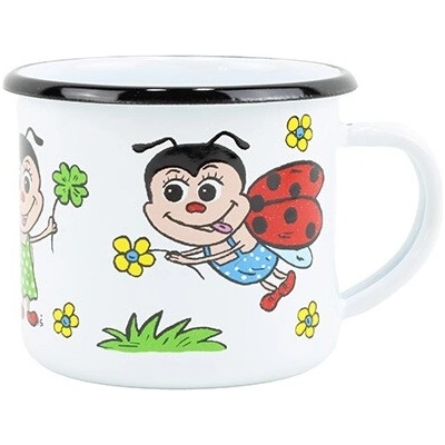 Belis Smaltovaný hrnček ø 8 cm 0,35 l biely Lienka 11008-039DHC04