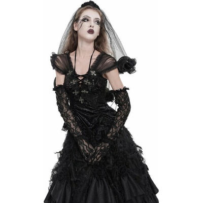 DEVIL FASHION korzetový top dámský (halter) Black Gothic Blouse ETT046