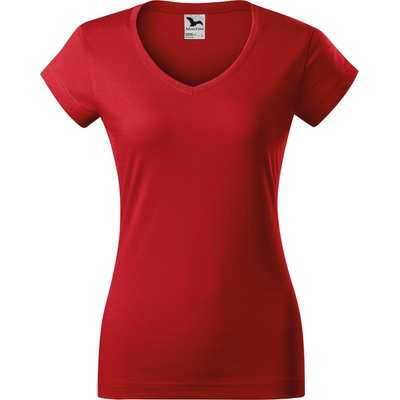 MALFINI Malfini fit v-neck 162 / Дамска тениска с v-образно деколте - червена l (1620715)