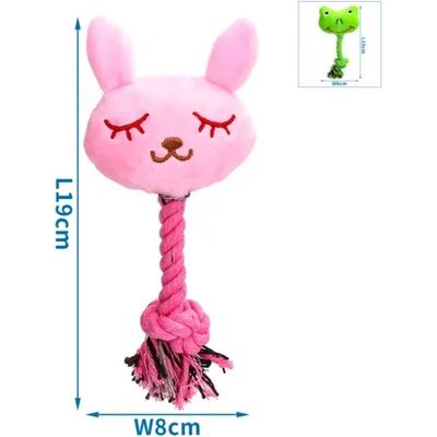 Nobleza plyšová zajačik s lanom 19 cm