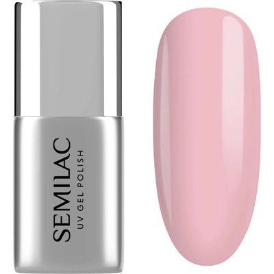 Semilac UV Gel Base Fiber Base основен лак за нокти с гел цвят Pink Milk 7ml