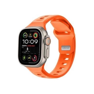 CubeNest Premium Silikon Sport na Apple Watch 42/44/45/Ultra 49 mm oranžový B01R001LOR