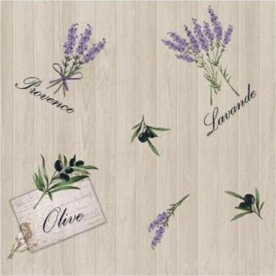 Impol Trade Ubrus PVC 129B provence levandule olivy návin 20 mx140 cm