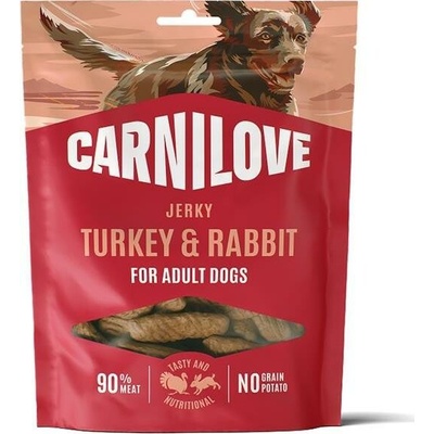VAFO Praha s.r.o. CARNILOVE Dog JERKY Turkey & Rabbit 100 g – Hledejceny.cz