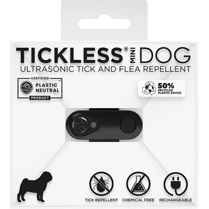 Tickless mini презареждаем ултразвуков репелент за кучета - черен