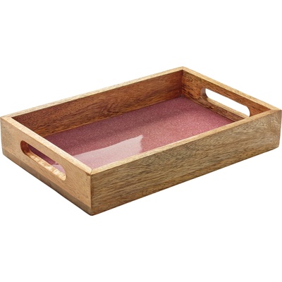 Zassenhaus MINERAL ROSE Servírovací podnos 30,5x20x5,5 cm mangové dřevo