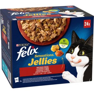 Felix Sensations masový výběr v želé, 24x 85 g