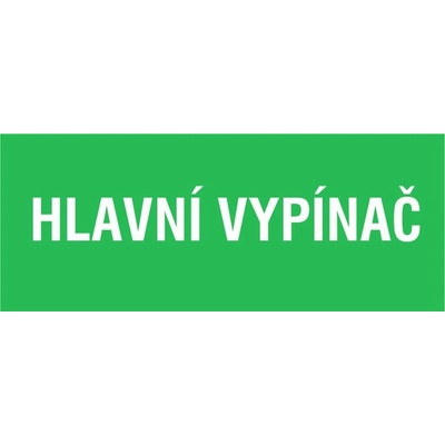 CUPRO Tabulka"HL.VYPÍNAČ" 37x105mm F, samolepící 6131-B
