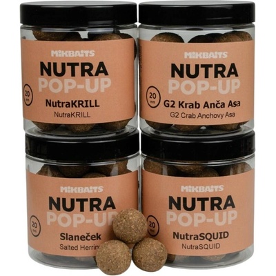 Mikbaits Nutra Pop-Up 20 mm 250 ml - G2 Krab Ančovička Asa