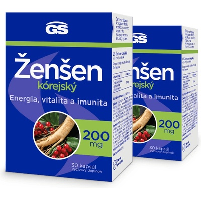 GS Ženšen Kórejský 2 x 30 kapsúl 60 ks