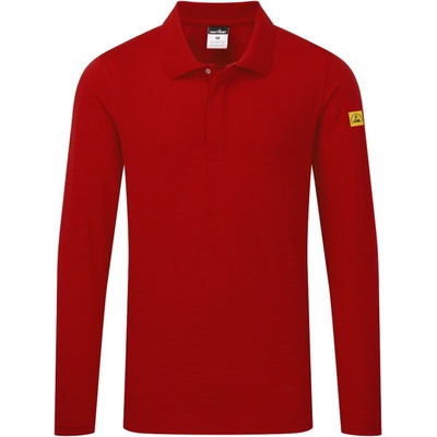 Portwest Polokošile AS23 Anti-Static ESD polo krátký rukáv Červená sytě M