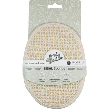 Standelli Professional Masážní houba sisal + bavlna oválný tvar 1 ks