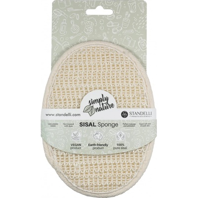 Standelli Professional Masážní houba sisal + bavlna oválný tvar 1 ks