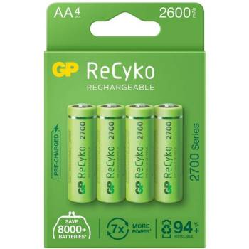 GP Batteries Акумулаторна Батерия GP R6 AA 2600mAh NiMH 4 бр. 270AAHCE-EB4 GP (270AAHCE-EB4 GP)