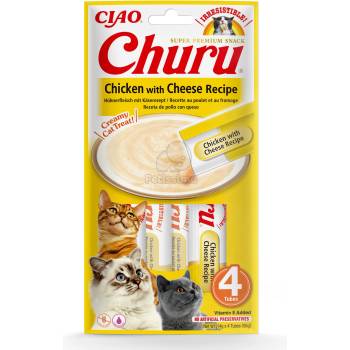 INABA Cat Churu пюре - пиле и кашкавал 4 x 14 г