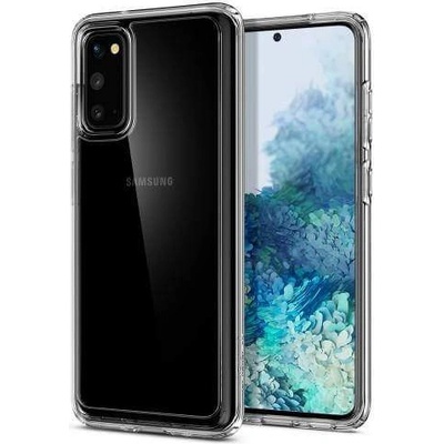 Spigen Crystal Hybrid Case - хибриден кейс с висока степен на защита за Samsung Galaxy S20 (прозрачен)