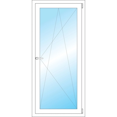 OKNA HNED Plastové okno 65x143 cm (650x1430 mm) bílé otevíravé a sklopné pravé