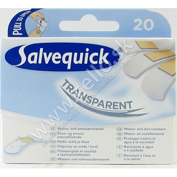 Salvequick Transparent náplasť priehľadná 20 ks