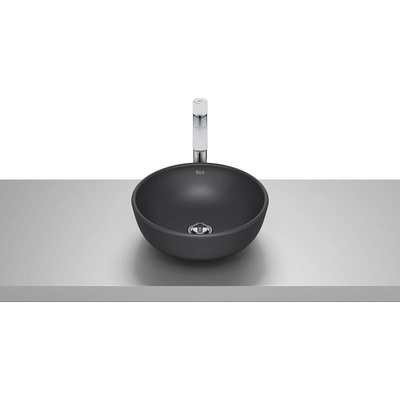 Roca Умивалник за монтаж върху плот, Optica, ф 350 х 130 mm, matt black (A327C12080)