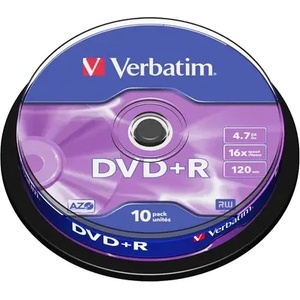 Verbatim Медия, Verbatim DVD+R AZO 4.7GB 16X MATT SILVER SURFACE (10 PACK) (43498)