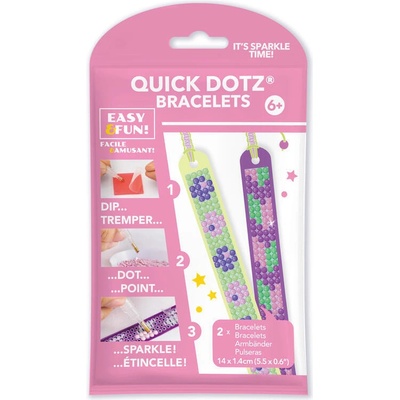 DIAMOND DOTZ Diamantové malování QUICK DOTZ náramky fialové DTZ6002 – Sleviste.cz