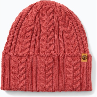 Timberland Dámska zimná čiapka Cable Beanie garnet rose