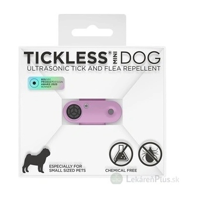 Tickless MINI DOG ultrazvukový odpudzovač kliešťov a bĺch pre psov, dobíjací, organ purple 1x1 ks