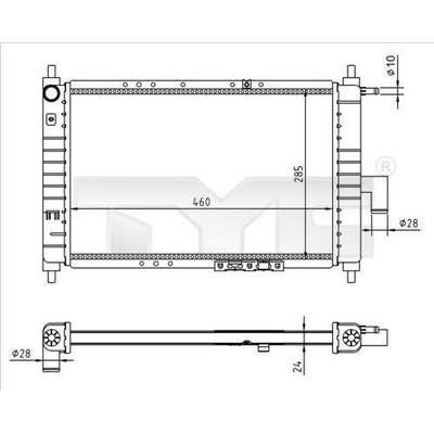 Chladič, chlazení motoru TYC 706-0023-R