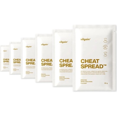 Vilgain Cheat Spread mandle s bielou čokoládou a kokosom 6 x 35 g