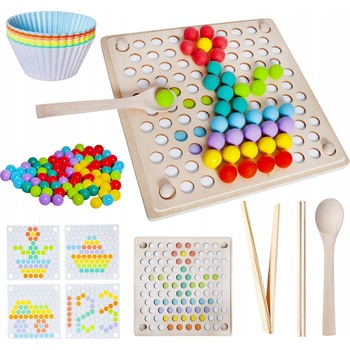 Montessori Dřevěná mozaika barevné set