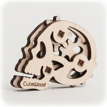 CuteWood Dřevěné 3D puzzle Lebka