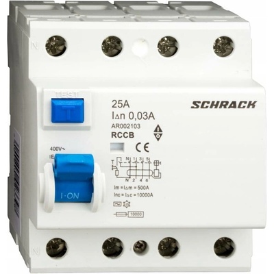 Proudový chránič Schrack 400 V IP20 25 A