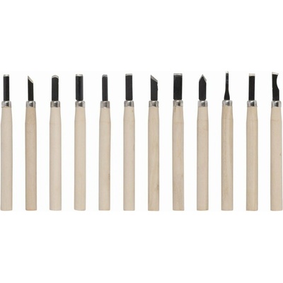Mini dláta na dřevo sada 12ks KREATOR KRTH23602