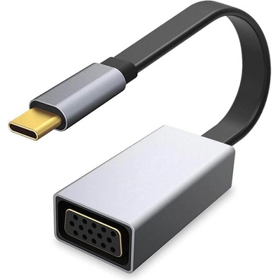 Platinet Multimedia Adapter USB-C to VGA - USB-C адаптер за свързване от USB-C към VGA (тъмносив) (PMMA9089)