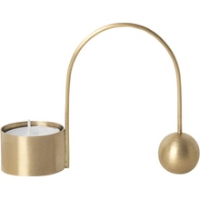 Ferm Living Svícen na čajovou svíčku Balance, brass