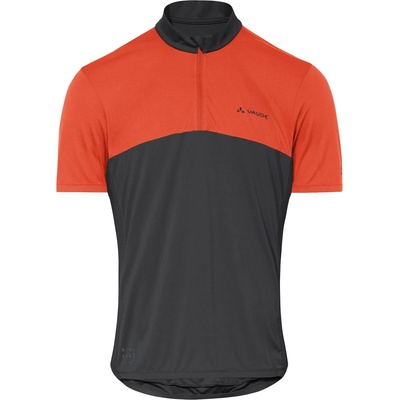 Vaude Мъжка фланелка с къс ръкав за колоездене Vaude Matera Half Zip Tricot Cycling jersey - Glowing Red / Black (056-2858-0812)
