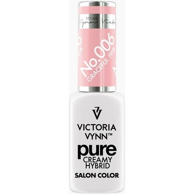 VICTORIA VYNN Hybridní gel lak PURE CREAMY HYBRID 006 Graceful Pink 8 ml