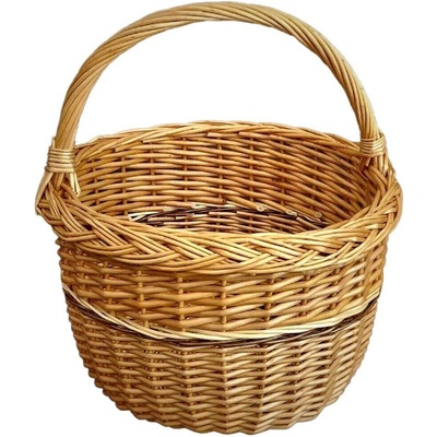 košík nákupní kulatý BOLERO plné pr.29x34cm, lak., NOVÝ