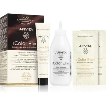 APIVITA My Color Elixir боя за коса без амоняк цвят 5.65 Light Brown Red Mahogany