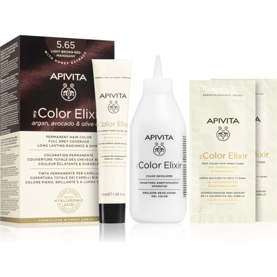 APIVITA My Color Elixir боя за коса без амоняк цвят 5.65 Light Brown Red Mahogany