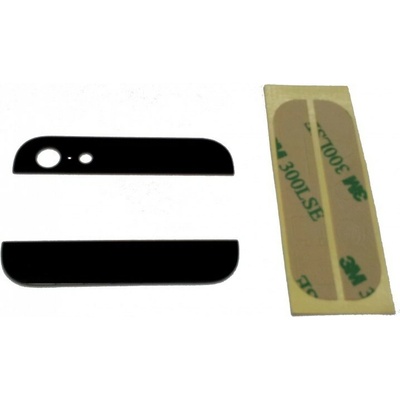 OEM Zadní skleněné kryty na iPhone 5 - černé