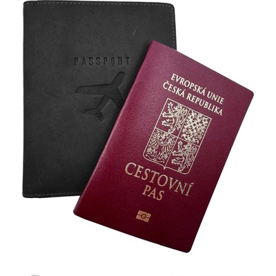 Kožené pouzdro na pas 80065 černé HJP